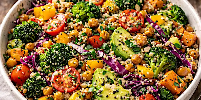 Bowl tiepida di quinoa e verdure