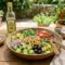 Insalata estiva di ceci, cetriolo, avocado e menta