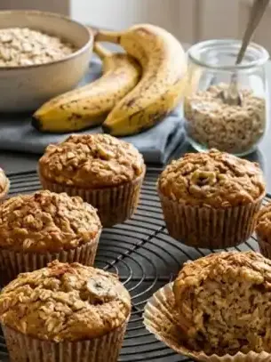 Muffin alla banana e avena Muffin alla banana e avena