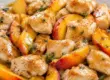 Pollo alle pesche in padella